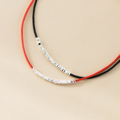 Close up of red and black 925 bracelets wholesale sterling silver beads wholesale 925 silver bangles minimalist jewellery wholesale