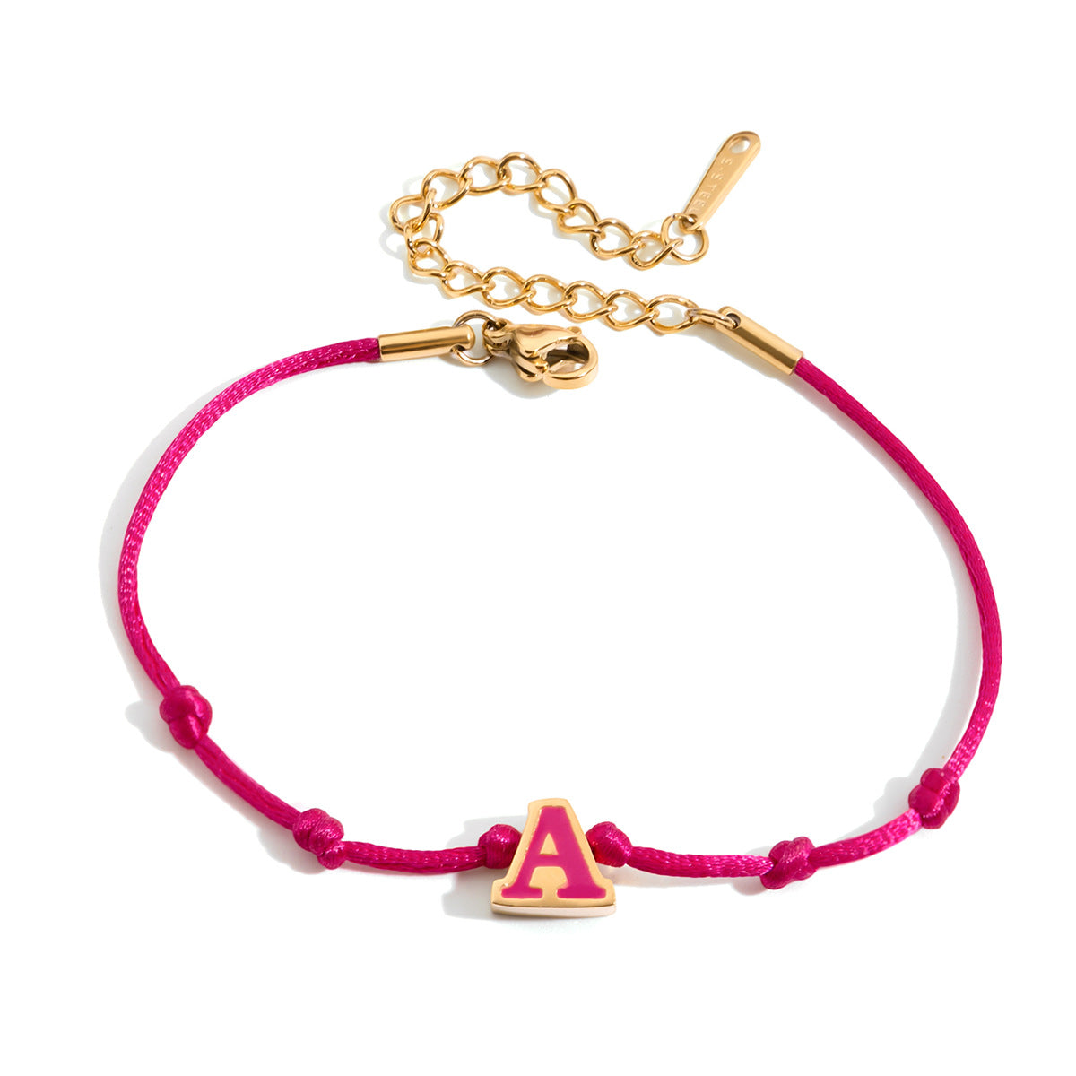 wholesale-enamel-letter-friendship-bracelets-gold-stainless-steel-initia