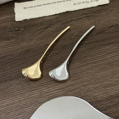 Gold and silver polished metal ginkgo leaf brooches for wholesale resale
